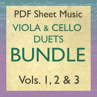 Folk Viola and Cello Duets Sheet Music Bundle